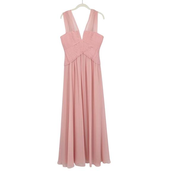 BCBGMaxazria Astella Gown Full Length Maxi Dress Light Shell Pink Size 10 NWT - Picture 3 of 8